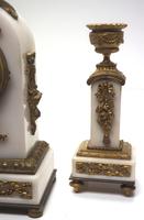 Incredible French White Marble Mantel Clock French 8-day Timepiece Garniture Clock Set (5 of 13) Incredible French White Marble Mantel Clock French 8-day Timepiece Garniture Clock Set (5 of 13)