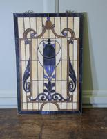Art Nouveau Style Window Hanging Glass Panel