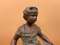Fab Pair of 19th Century French Bronzed Spelter Statues Figurines Flower & Cherry Sellers (6 of 11) Fab Pair of 19th Century French Bronzed Spelter Statues Figurines Flower & Cherry Sellers (6 of 11)