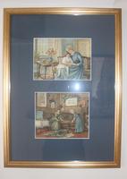 Antique Original Watercolour - Twin Interior Scenes - Mary Sophia Godlee 1860-1932 (4 of 5) Antique Original Watercolour - Twin Interior Scenes - Mary Sophia Godlee 1860-1932 (4 of 5)