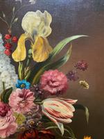 Striking Early 1900s Antique Large Floral Display Oil on Canvas Painting (10 of 12) Striking Early 1900s Antique Large Floral Display Oil on Canvas Painting (10 of 12)