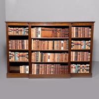 Oak Break Fronted Open Bookcase