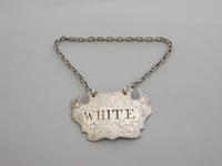 George II Chased Silver Escutcheon Wine Label White, Unmarked c1750 (3 of 7) George II Chased Silver Escutcheon Wine Label White, Unmarked c1750 (3 of 7)