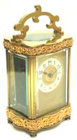 Fine Antique French 8-day Serpentine Fleur De Lis Decorated Panel 8-day Carriage Clock Timepiece c.1890 (3 of 10) Fine Antique French 8-day Serpentine Fleur De Lis Decorated Panel 8-day Carriage Clock Timepiece c.1890 (3 of 10)