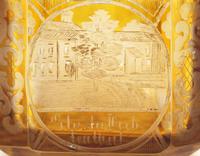 Bohemian Antique Engraved Metal Mounted Overlay Yellow Glass Sugar Casket 19th Century (18 of 19) Bohemian Antique Engraved Metal Mounted Overlay Yellow Glass Sugar Casket 19th Century (18 of 19)