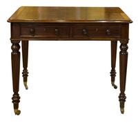 Mid 19th Century 2 Drawer Mahogany Writing Table (3 of 9) Mid 19th Century 2 Drawer Mahogany Writing Table (3 of 9)