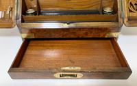 Victorian Burr Walnut Brass Bound Desktop Stationery Cabinet (10 of 15) Victorian Burr Walnut Brass Bound Desktop Stationery Cabinet (10 of 15)