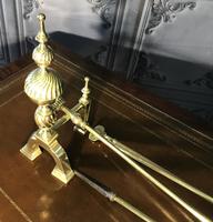Quality Brass Andirons & Companion Set (6 of 17) Quality Brass Andirons & Companion Set (6 of 17)