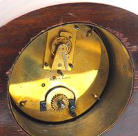 Impressive Solid Mahogany Edwardian Timepiece Clock Hat Shaped With Satinwood Inlaid Decoration (7 of 8) Impressive Solid Mahogany Edwardian Timepiece Clock Hat Shaped With Satinwood Inlaid Decoration (7 of 8)