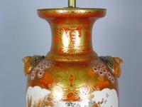 Antique Japanese Kutani Vase Meiji Lamp (7 of 10) Antique Japanese Kutani Vase Meiji Lamp (7 of 10)