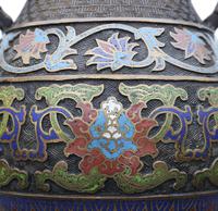 Late 19th Century quality Chinese bronze cloisonne vase (6 of 7) Late 19th Century quality Chinese bronze cloisonne vase (6 of 7)