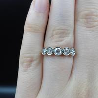 Antique Bezel Diamond Five Stone 18ct Gold & Platinum Ring (5 of 9) Antique Bezel Diamond Five Stone 18ct Gold & Platinum Ring (5 of 9)
