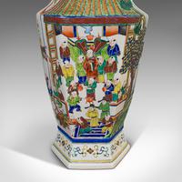Very Large Pair, Antique Decorative Vases, Oriental, Ceramic, Urn c.1900 (5 of 12) Very Large Pair, Antique Decorative Vases, Oriental, Ceramic, Urn c.1900 (5 of 12)