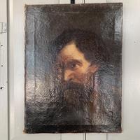 Antique Georgian oil painting portrait of dark haired bearded gentleman (9 of 11) Antique Georgian oil painting portrait of dark haired bearded gentleman (9 of 11)