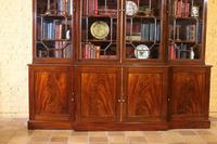 George 3 mahogany breakfront bookcase library circa 1800 (3 of 9) George 3 mahogany breakfront bookcase library circa 1800 (3 of 9)