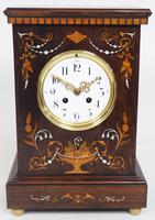 Incredible Rosewood Cased Mantel Clock with Multi Wood & Mother of Pearl Inlay 8–day Striking Clock (7 of 12) Incredible Rosewood Cased Mantel Clock with Multi Wood & Mother of Pearl Inlay 8–day Striking Clock (7 of 12)