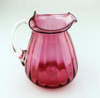 Unusual Formed Victorian English Cranberry Jug 19th Century (2 of 10) Unusual Formed Victorian English Cranberry Jug 19th Century (2 of 10)