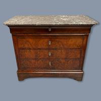 French Marble Top Commode with Writing Surface (8 of 9) French Marble Top Commode with Writing Surface (8 of 9)
