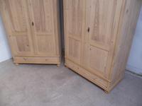 Quality Pair of Antique Pine Traditional Knockdown Wardrobes to wax / paint (3 of 11) Quality Pair of Antique Pine Traditional Knockdown Wardrobes to wax / paint (3 of 11)