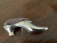 Large silver shoe pin cushion (6 of 7) Large silver shoe pin cushion (6 of 7)