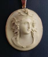 Antique Lava Cameo Pendant, 9ct Rose Gold (12 of 14) Antique Lava Cameo Pendant, 9ct Rose Gold (12 of 14)