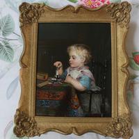 Wonderful Pair of Antique Oil Paintings of Children - Frank Albert Philips 1835 - 1903 (11 of 11) Wonderful Pair of Antique Oil Paintings of Children - Frank Albert Philips 1835 - 1903 (11 of 11)
