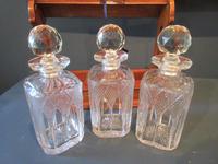 Antique Polished Oak & Ebony Three Bottle Tantalus (4 of 11) Antique Polished Oak & Ebony Three Bottle Tantalus (4 of 11)