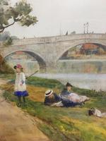 The Thames at Richmond - Antique Watercolour by James Aumonier (4 of 4) The Thames at Richmond - Antique Watercolour by James Aumonier (4 of 4)
