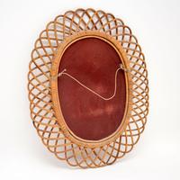 1970's Vintage Italian Bamboo Rattan Mirror by Franco Albini (5 of 5) 1970's Vintage Italian Bamboo Rattan Mirror by Franco Albini (5 of 5)
