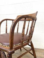 Antique Desk Chair with Leather Seat (9 of 10) Antique Desk Chair with Leather Seat (9 of 10)