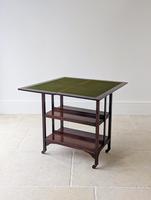 Antique Mahogany Folding Card Table with Bookshelf Base c.1920 (1 of 17)