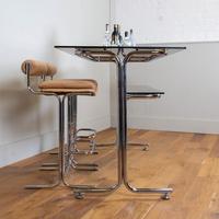 Rare Chrome & Smoked Glass Pieff Eleganza Breakfast Bar & 2 Stools (3 of 15) Rare Chrome & Smoked Glass Pieff Eleganza Breakfast Bar & 2 Stools (3 of 15)