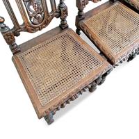 Set of 4 Victorian, Carolean Style Oak Dining Chairs (3 of 6) Set of 4 Victorian, Carolean Style Oak Dining Chairs (3 of 6)