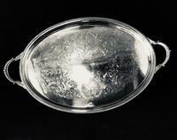 Large Silver Plated Oval 2 Handle Butlers Tray by Barker & Ellis (3 of 6) Large Silver Plated Oval 2 Handle Butlers Tray by Barker & Ellis (3 of 6)