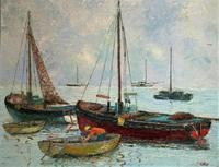 Marion Coker Leigh on Sea Fishing Boats Seascape Sailing Oil Painting (14 of 15) Marion Coker Leigh on Sea Fishing Boats Seascape Sailing Oil Painting (14 of 15)