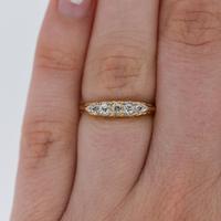 Antique Victorian Old Cut Diamond Five Stone 18k 18ct Yellow Gold Scroll Ring (8 of 9) Antique Victorian Old Cut Diamond Five Stone 18k 18ct Yellow Gold Scroll Ring (8 of 9)