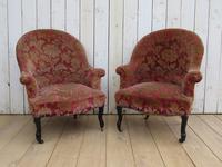 Pair of Antique Napoleon III Armchairs for re-upholstery (9 of 9) Pair of Antique Napoleon III Armchairs for re-upholstery (9 of 9)