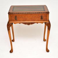 Antique Burr Walnut Leather Top Writing Table / Desk (3 of 10) Antique Burr Walnut Leather Top Writing Table / Desk (3 of 10)