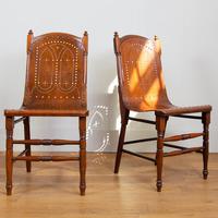 Pair Attractive Victorian Pierced Bentwood Side Chairs (14 of 14) Pair Attractive Victorian Pierced Bentwood Side Chairs (14 of 14)
