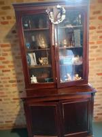 Victorian School Library Mahogany Cabinet Bookcase