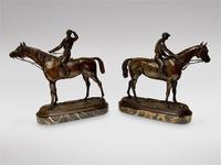 Jules Moigniez - Bronze Pair of Racehorses & Jockeys (2 of 8) Jules Moigniez - Bronze Pair of Racehorses & Jockeys (2 of 8)