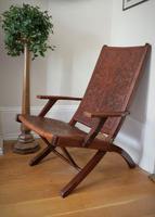 Peruvian Tooled Saddle Leather Folding Armchair (8 of 13) Peruvian Tooled Saddle Leather Folding Armchair (8 of 13)