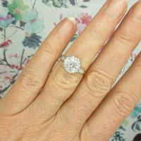 Vintage 18ct Platinum diamond cluster ring c.1960s (3 of 11) Vintage 18ct Platinum diamond cluster ring c.1960s (3 of 11)