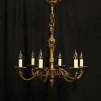 French 6 Light Gilded Bronze Early 20th Century Antique Chandelier (8 of 10) French 6 Light Gilded Bronze Early 20th Century Antique Chandelier (8 of 10)