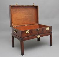 Early 20th Century Leather Bound ex army trunk on stand (5 of 8) Early 20th Century Leather Bound ex army trunk on stand (5 of 8)