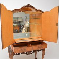 Antique Queen Anne Style Burr Walnut Cocktail Cabinet (5 of 11) Antique Queen Anne Style Burr Walnut Cocktail Cabinet (5 of 11)