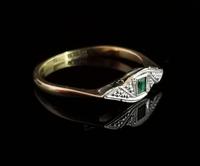 Art Deco Emerald Ring, 18ct Gold & Platinum (2 of 10) Art Deco Emerald Ring, 18ct Gold & Platinum (2 of 10)
