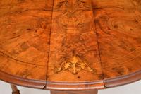 Antique Burr Walnut Drop Leaf Sutherland Table (9 of 12) Antique Burr Walnut Drop Leaf Sutherland Table (9 of 12)