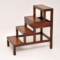 Antique Mahogany & Leather Folding Library Steps / Coffee Table (7 of 11) Antique Mahogany & Leather Folding Library Steps / Coffee Table (7 of 11)