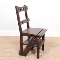 Oak Metamorphic Library Chair Ladder Steps Arts Crafts (8 of 12) Oak Metamorphic Library Chair Ladder Steps Arts Crafts (8 of 12)